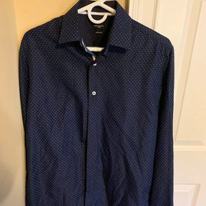 Rosso Milano Italy Navy Blue Dress Shirt - Size Medium / 15.5 Neck